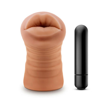 Blush M for Men Isabella Oral Stroker with Bullet Vibrator Tan