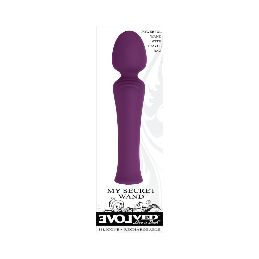 Evolved My Secret Wand Rechargeable Silicone Wand Vibrator Purple