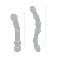 Glas 2-Piece Double Pleasure Glass Dildo Set