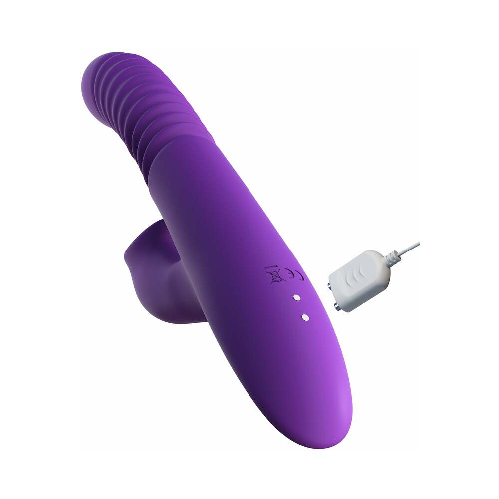 Pipedream Fantasy For Her Rechargeable Silicone Ultimate Thrusting Clit Stimulate-Her Purple