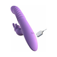 Pipedream Fantasy For Her Rechargeable Her Thrusting Silicone Rabbit Vibrator Purple