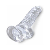 Pipedream King Cock Clear 8 in. Cock With Balls Realistic Suction Cup Dildo