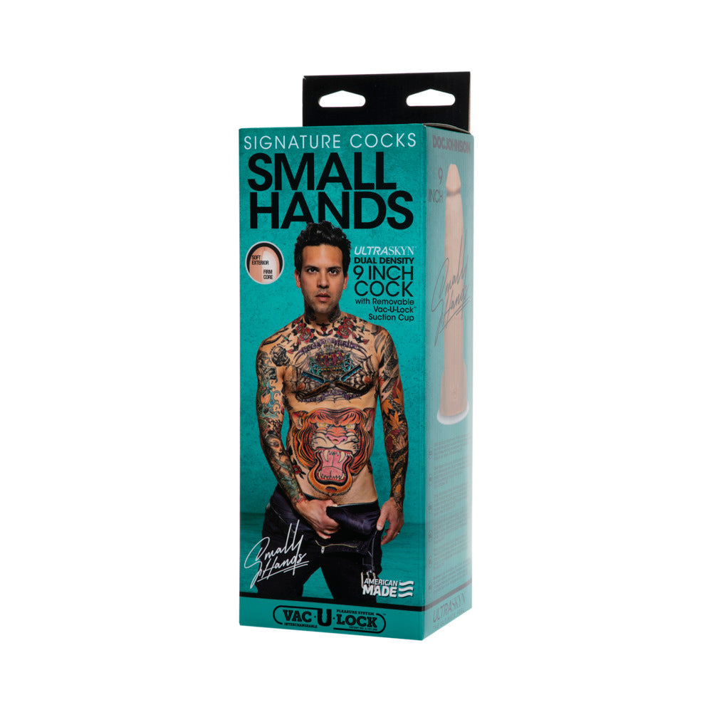 Signature Cocks Small Hands 9 inch ULTRASKYN Cock with Removable Vac-U-Lock Suction Cup Vanilla