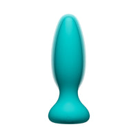 A-Play Vibe Beginner Rechargeable Silicone Anal Plug with Remote Teal