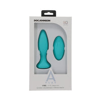 A-Play Vibe Beginner Rechargeable Silicone Anal Plug with Remote Teal