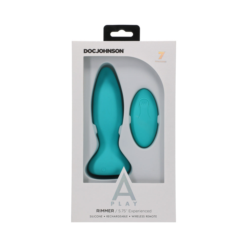 A-Play Rimmer Experienced Rechargeable Silicone Anal Plug with Remote Teal