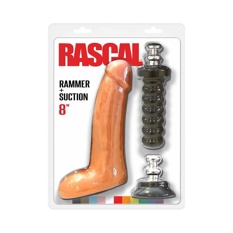 Rascal Rammer + Suction 8 in. Dildo with Handle and Suction Cup