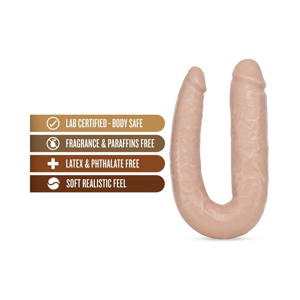 Blush Dr. Skin Dr. Double Realistic 18 in. Dual-Ended Dildo Beige