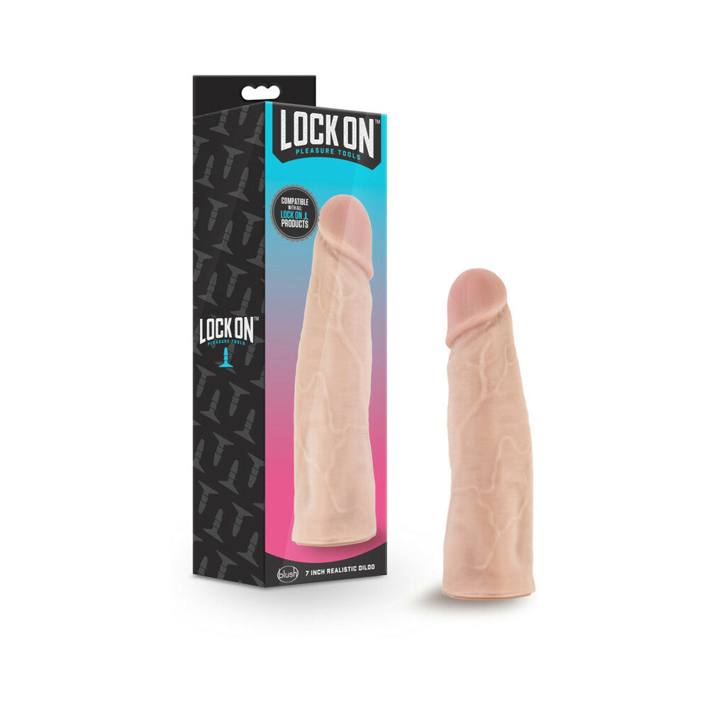 Blush Lock On Realistic 7 in. Lock On Dildo Beige