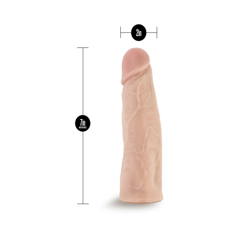 Blush Lock On Realistic 7 in. Lock On Dildo Beige