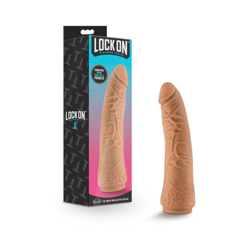 Blush Lock On Realistic 7.5 in. Lock On Dildo Tan