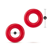 Blush Stay Hard Donut Rings Cockring 2-Pack Red