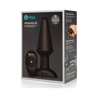 b-vibe Rimming XL Rechargeable Remote-Controlled Vibrating Silicone Anal Plug with Rotating Beads Black