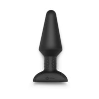 b-vibe Rimming XL Rechargeable Remote-Controlled Vibrating Silicone Anal Plug with Rotating Beads Black