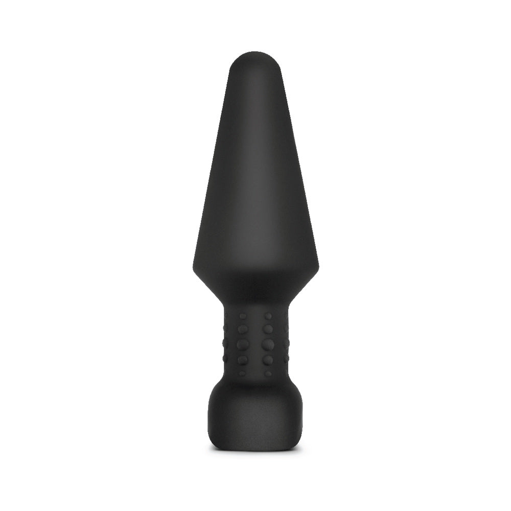 b-vibe Rimming XL Rechargeable Remote-Controlled Vibrating Silicone Anal Plug with Rotating Beads Black