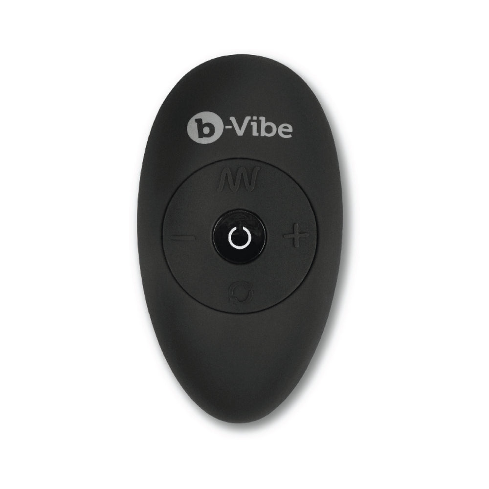 b-vibe Rimming XL Rechargeable Remote-Controlled Vibrating Silicone Anal Plug with Rotating Beads Black