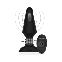 b-vibe Rimming XL Rechargeable Remote-Controlled Vibrating Silicone Anal Plug with Rotating Beads Black