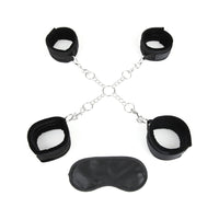 Lux Fetish Deluxe Chain Hog Tie with 4-Piece Cuff Set