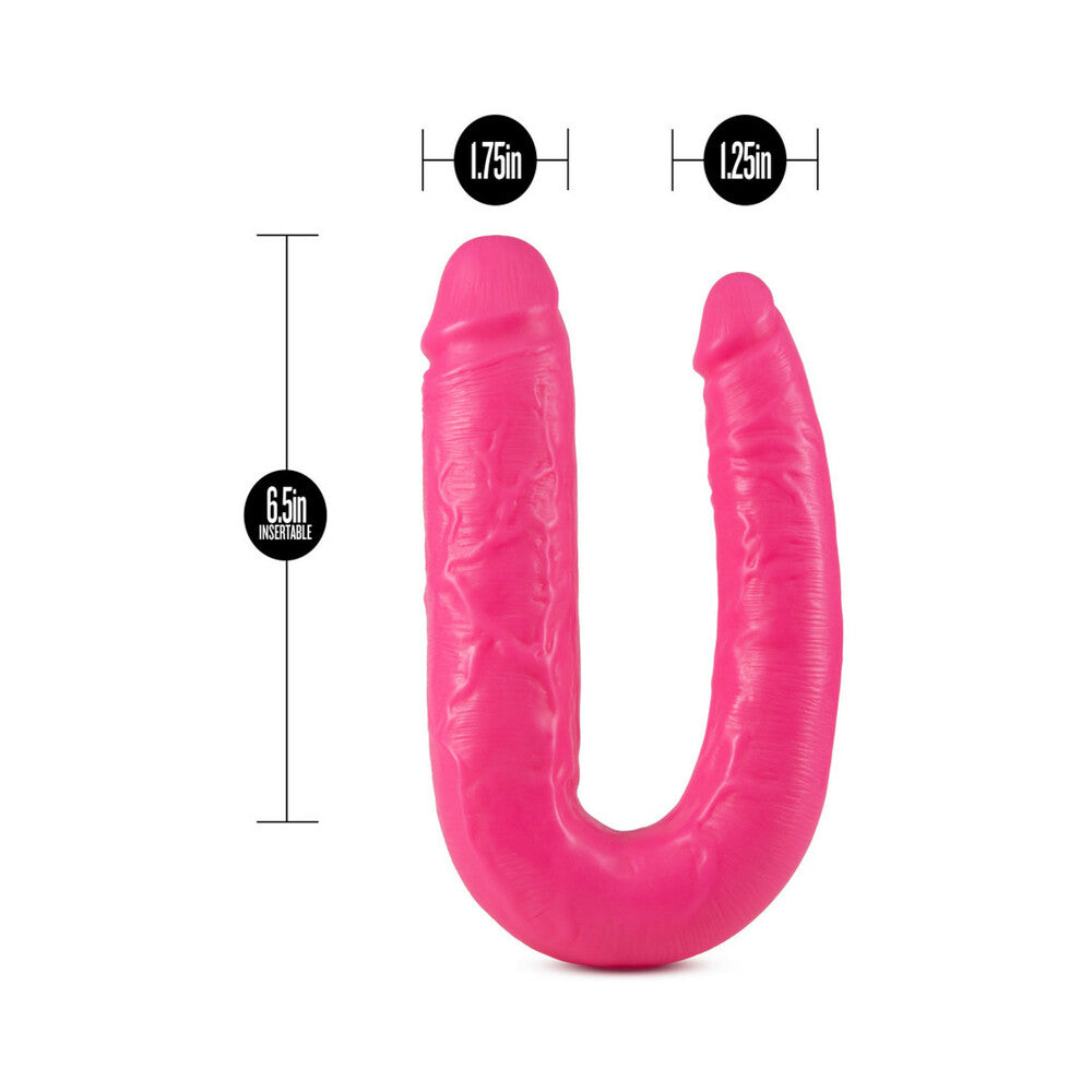 Blush Big As Fuk 18 in. Double Headed Dildo Pink