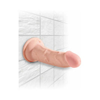 Pipedream King Cock Plus 5 in. Triple Density Cock Realistic Dildo With Suction Cup Beige