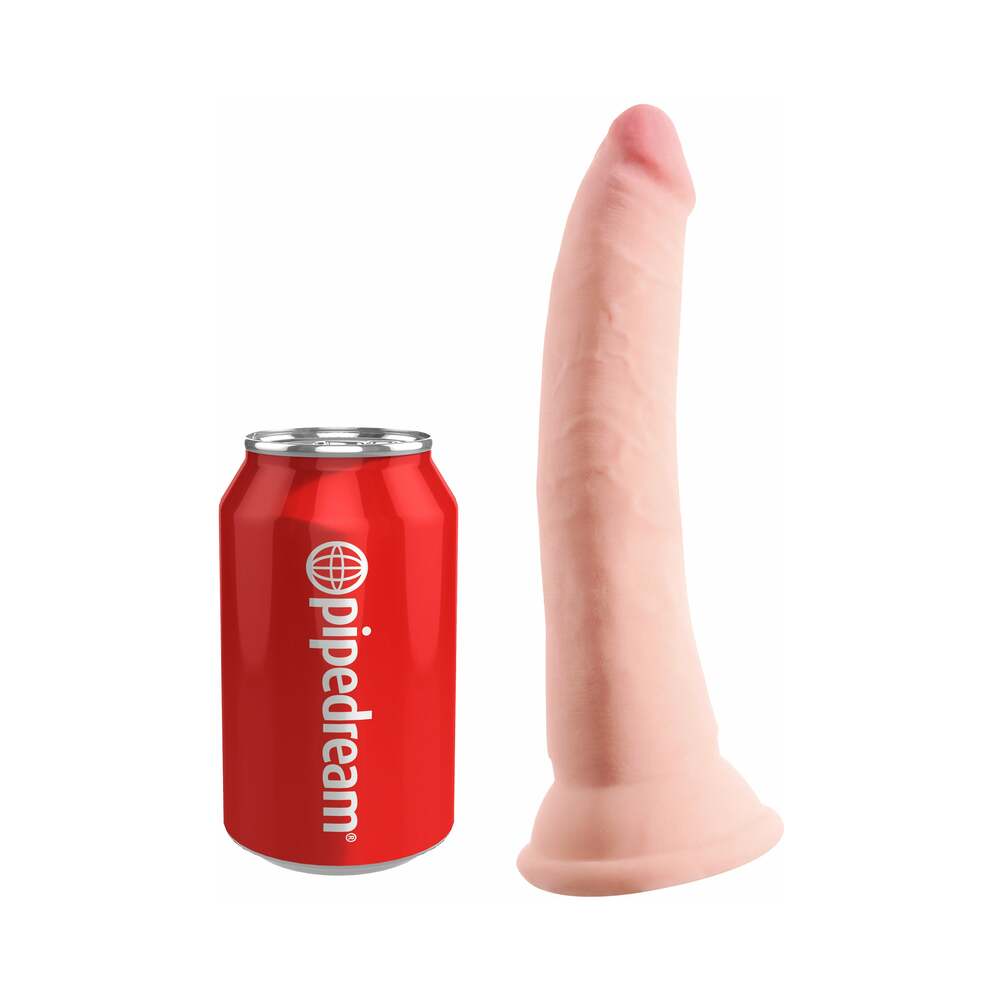 Pipedream King Cock Plus 7 in. Triple Density Cock Realistic Dildo With Suction Cup Beige