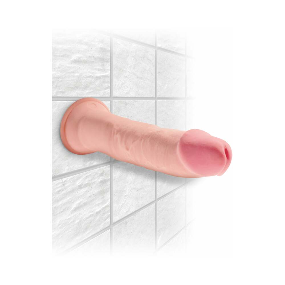 Pipedream King Cock Plus 9 in. Triple Density Cock Realistic Dildo With Suction Cup Beige