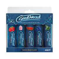 GoodHead - Slick Head  Glide - 5 Pack - 1 fl. Oz Strawberry, Cotton Candy, Watermelon, Blue Raspberry, Mint