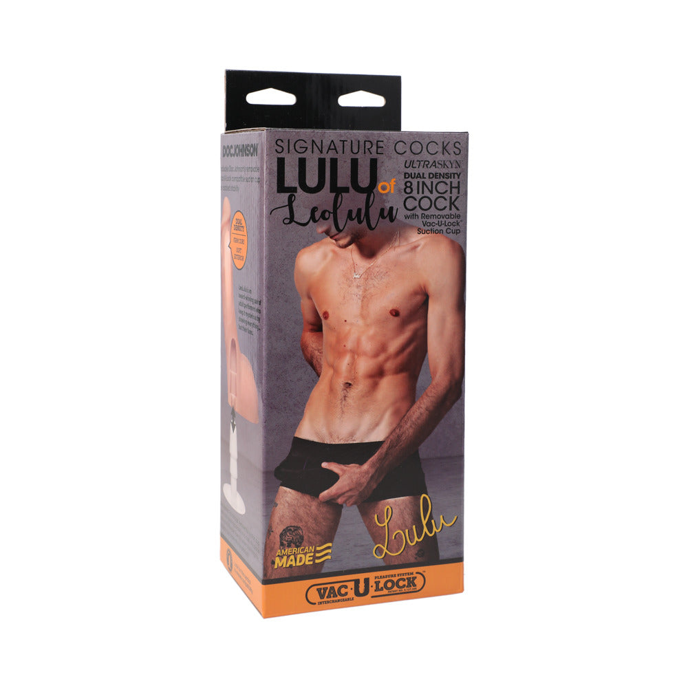 Signature Cocks - Lulu of Leolulu - 8 Inch ULTRASKYN Cock with Removable Vac-U-Lock Suction Cup Vanilla