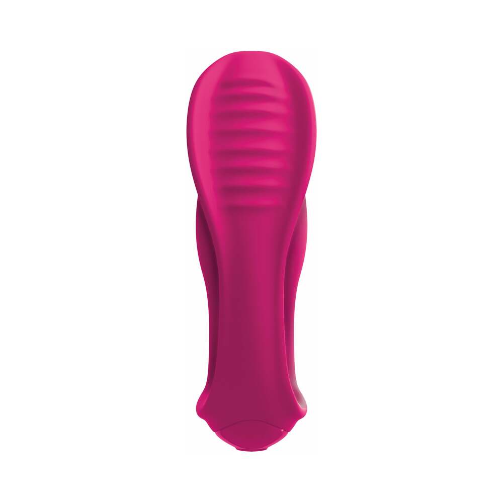 Pipedream 3Some Double Ecstasy Rechargeable Remote-Controlled Dual Stimulation Silicone Vibrator Red