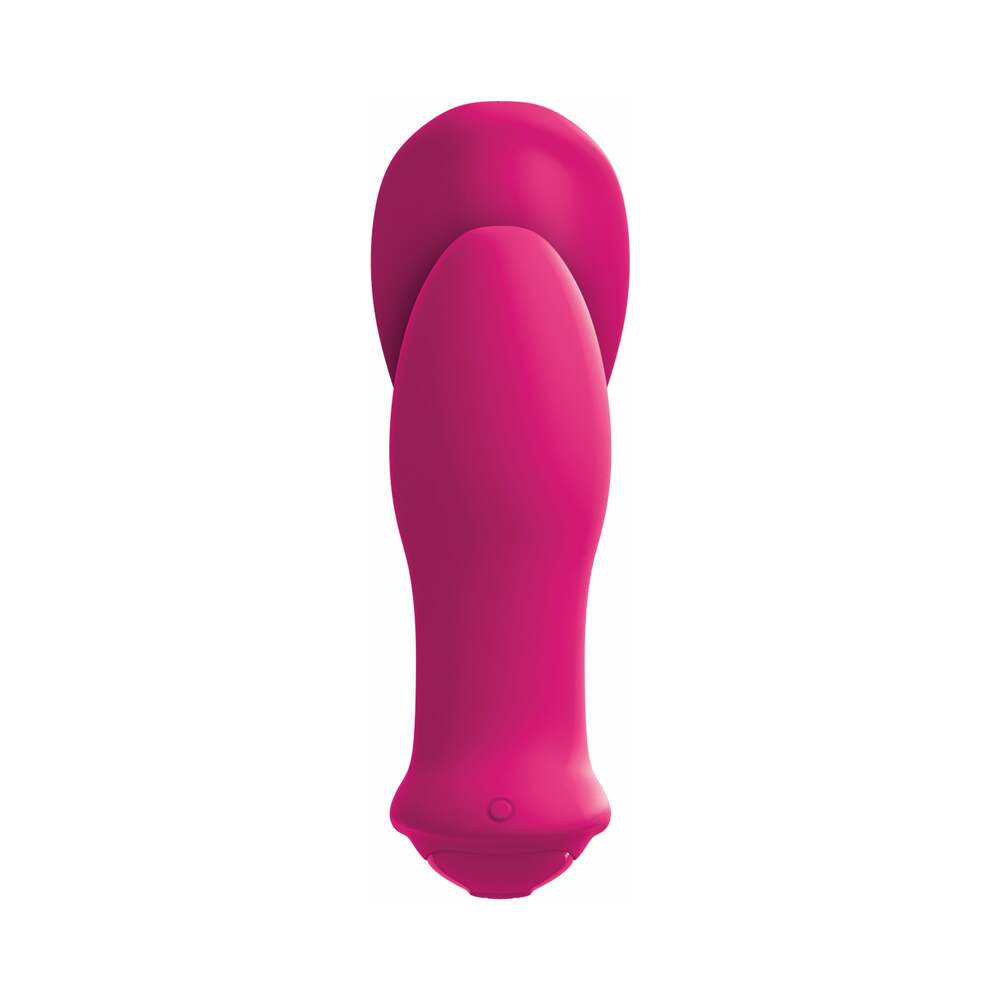 Pipedream 3Some Double Ecstasy Rechargeable Remote-Controlled Dual Stimulation Silicone Vibrator Red