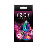 Rear Assets Metal Anal Plug Medium Multicolor/Pink