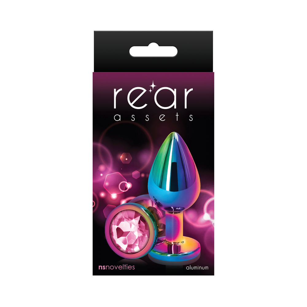 Rear Assets Metal Anal Plug Medium Multicolor/Pink