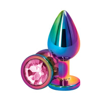 Rear Assets Metal Anal Plug Medium Multicolor/Pink