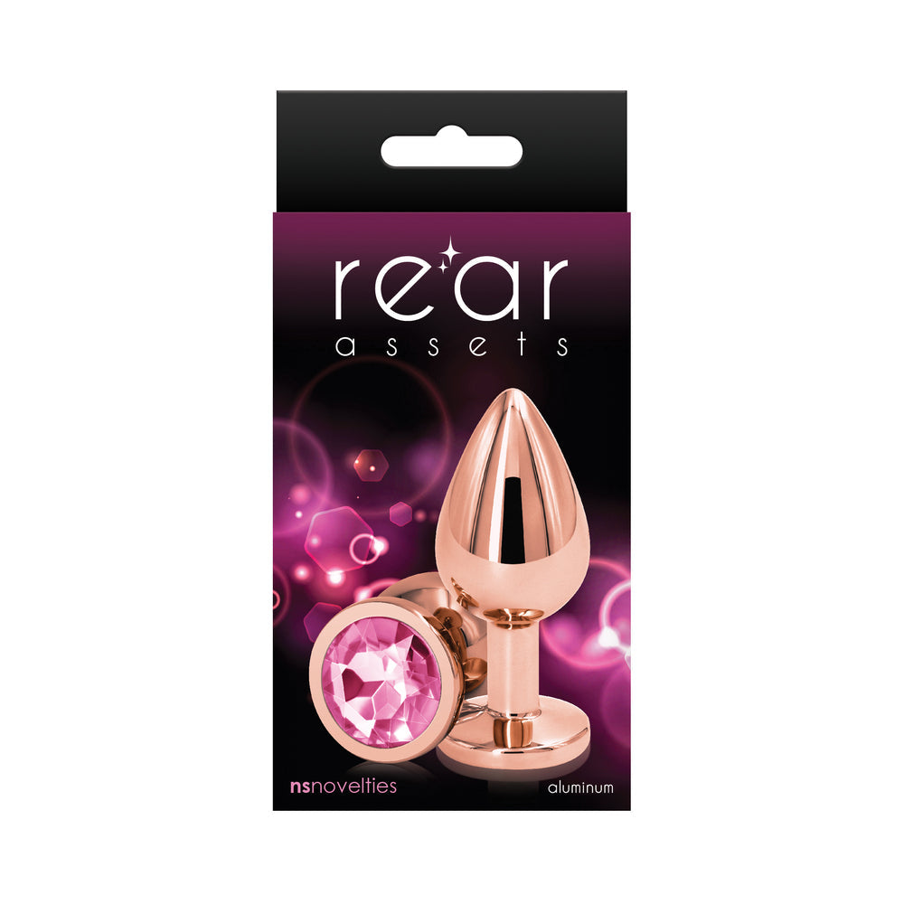 Rear Assets Rose Gold Anal Plug Medium Pink