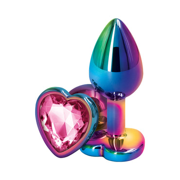 Rear Assets Metal Heart Plug Small Multicolor/Pink