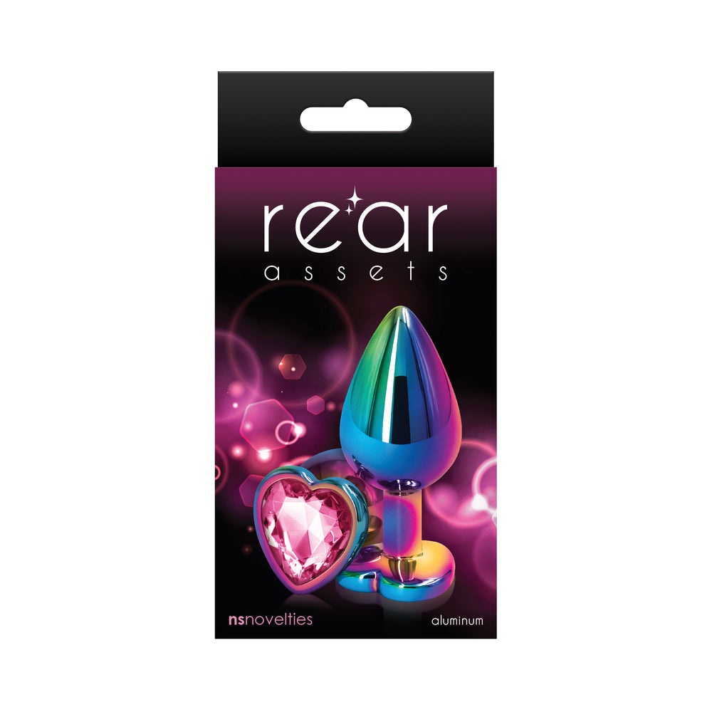 Rear Assets Metal Heart Plug Medium Multicolor/Pink