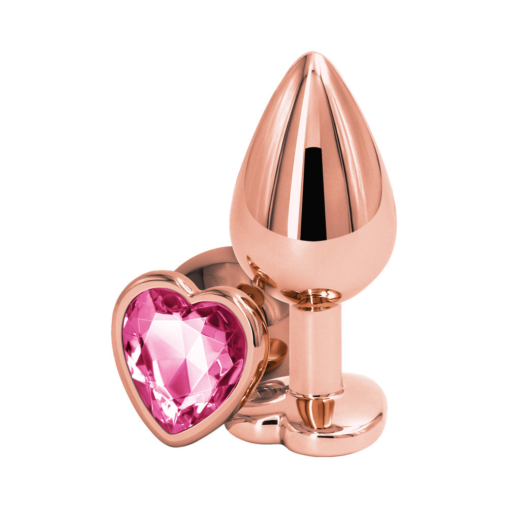 Rear Assets Rose Gold Heart Plug Medium Pink