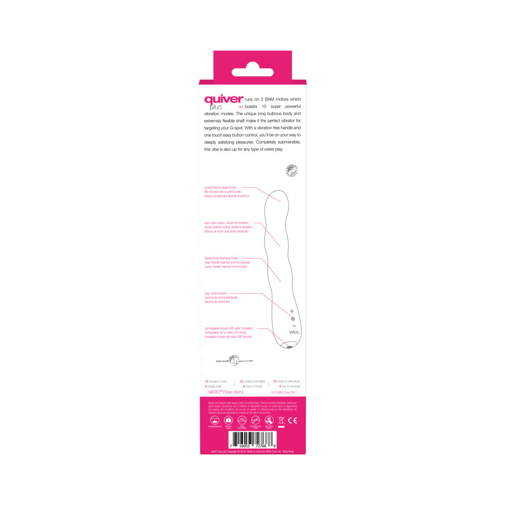 Vedo Quiver Rechargeable Plus Vibe Foxy Pink