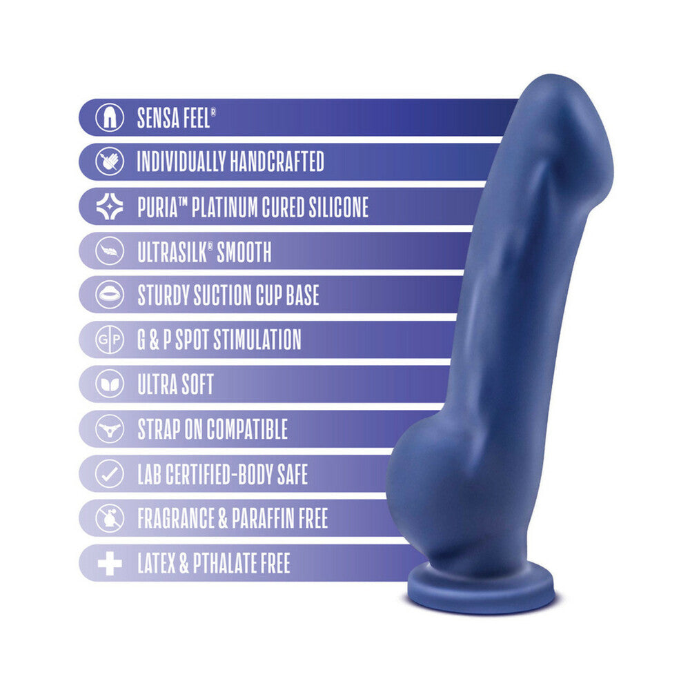 Blush Avant D8 Ergo 7.5 in. Dual Density Silicone Dildo with Suction Cup Indigo