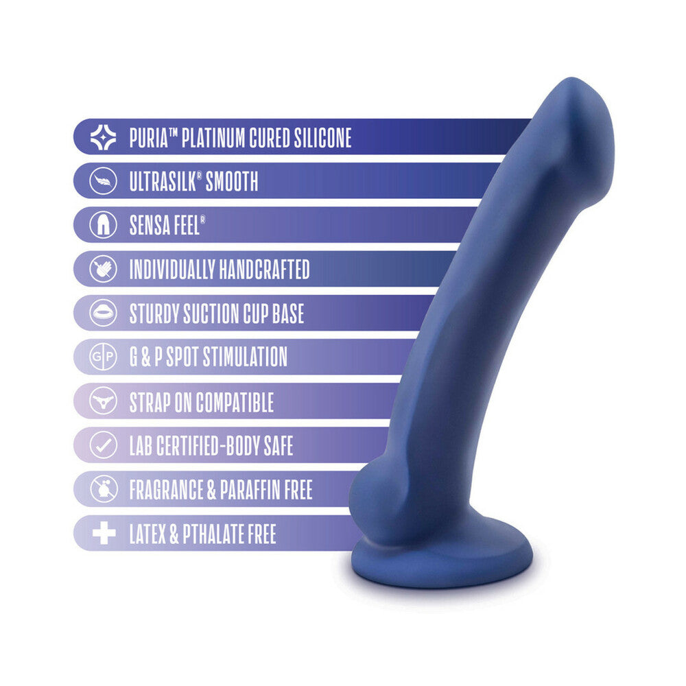 Blush Avant D10 Ergo Mini 7 in. Dual Density Silicone Dildo with Suction Cup Indigo