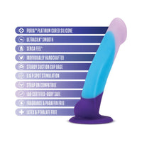 Blush Avant D16 Purple Haze 7 in. Silicone Dildo with Suction Cup