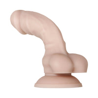 Evolved Real Supple Poseable 6 in. Realistic Silicone Dildo With Balls Beige