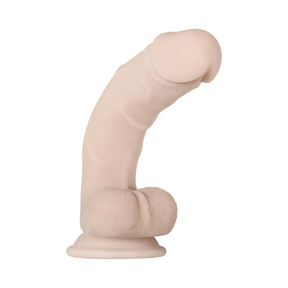 Evolved Real Supple Poseable 9.5 in. Realistic Dildo With Balls Beige