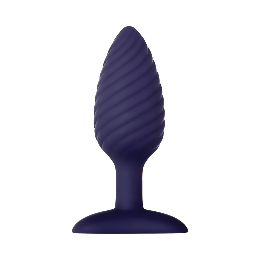 Zero Tolerance Wicked Twister Rechargeable Remote-Controlled Textured Vibrating Silicone Anal Plug Purple