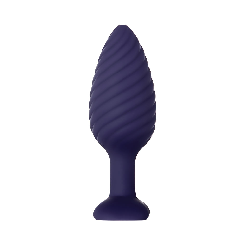 Zero Tolerance Wicked Twister Rechargeable Remote-Controlled Textured Vibrating Silicone Anal Plug Purple