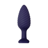 Zero Tolerance Wicked Twister Rechargeable Remote-Controlled Textured Vibrating Silicone Anal Plug Purple