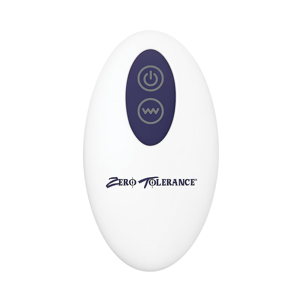 Zero Tolerance Wicked Twister Rechargeable Remote-Controlled Textured Vibrating Silicone Anal Plug Purple