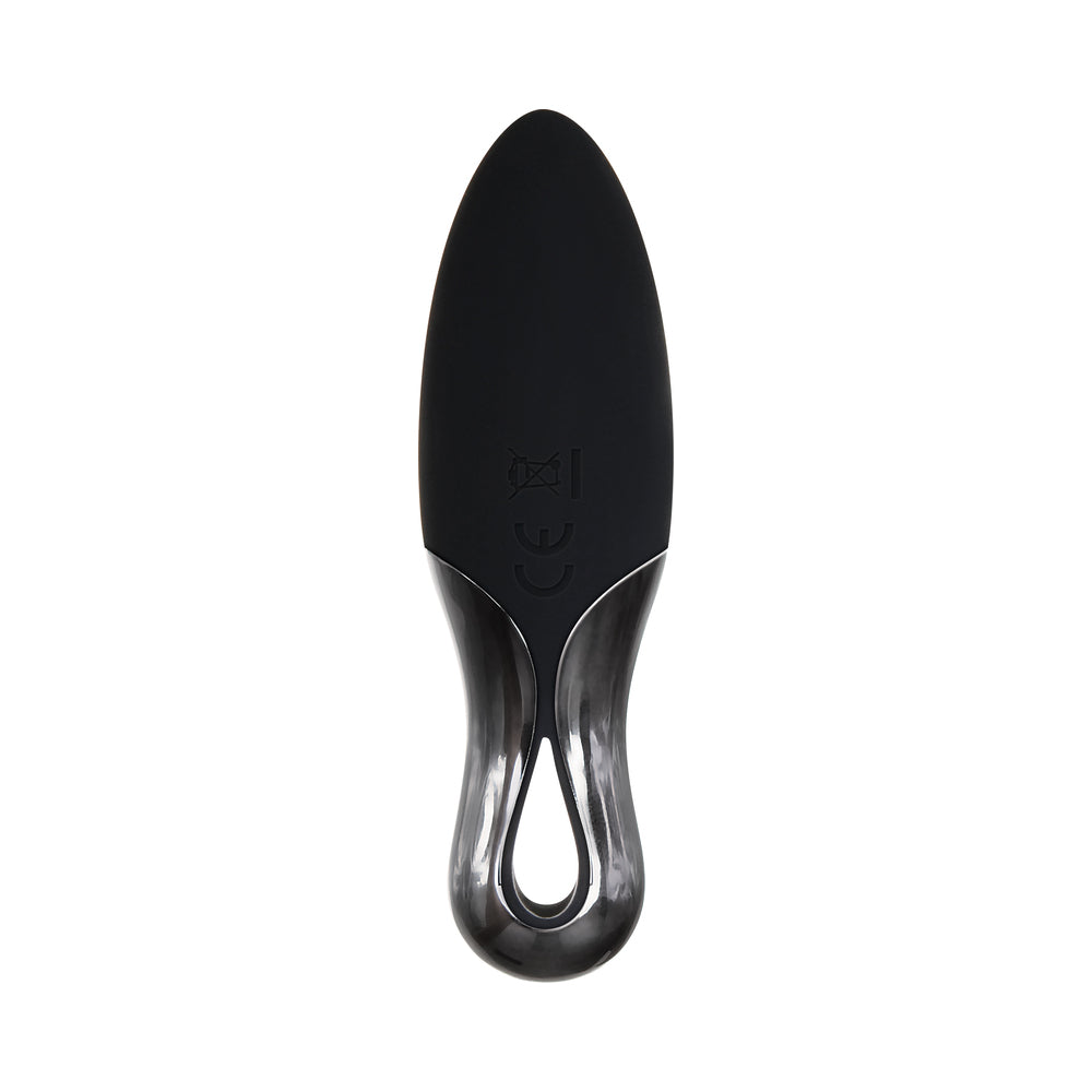 Evolved Teardrop Rechargeable Silicone Mini Vibrator Black