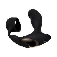 Zero Tolerance Strapped & Tapped Rechargeable Remote-Controlled Heating & Vibrating Silicone Prostate Massager and Cockring Black