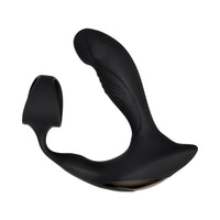 Zero Tolerance Strapped & Tapped Rechargeable Remote-Controlled Heating & Vibrating Silicone Prostate Massager and Cockring Black